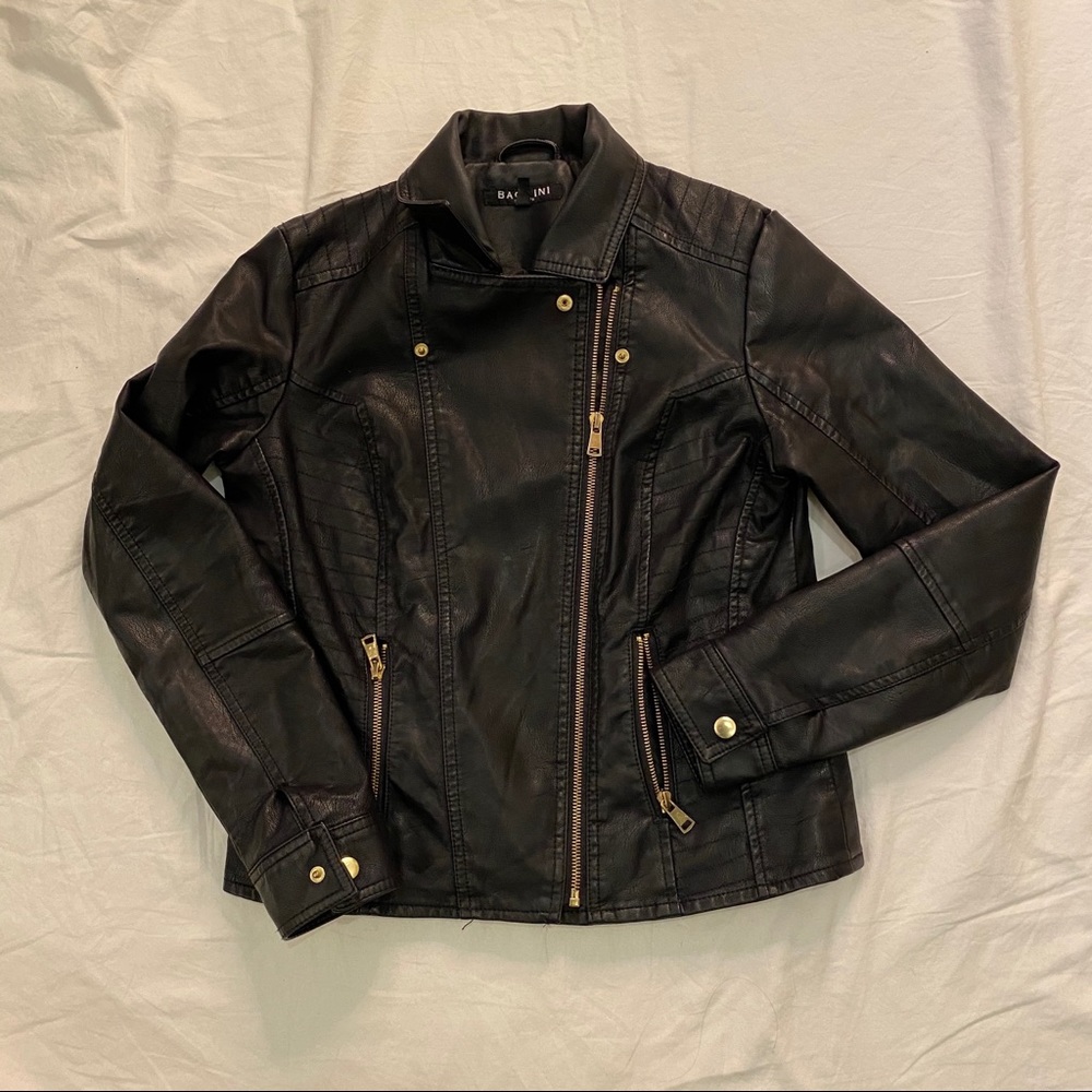 *Boutique* Great leather jacket* black ♥️